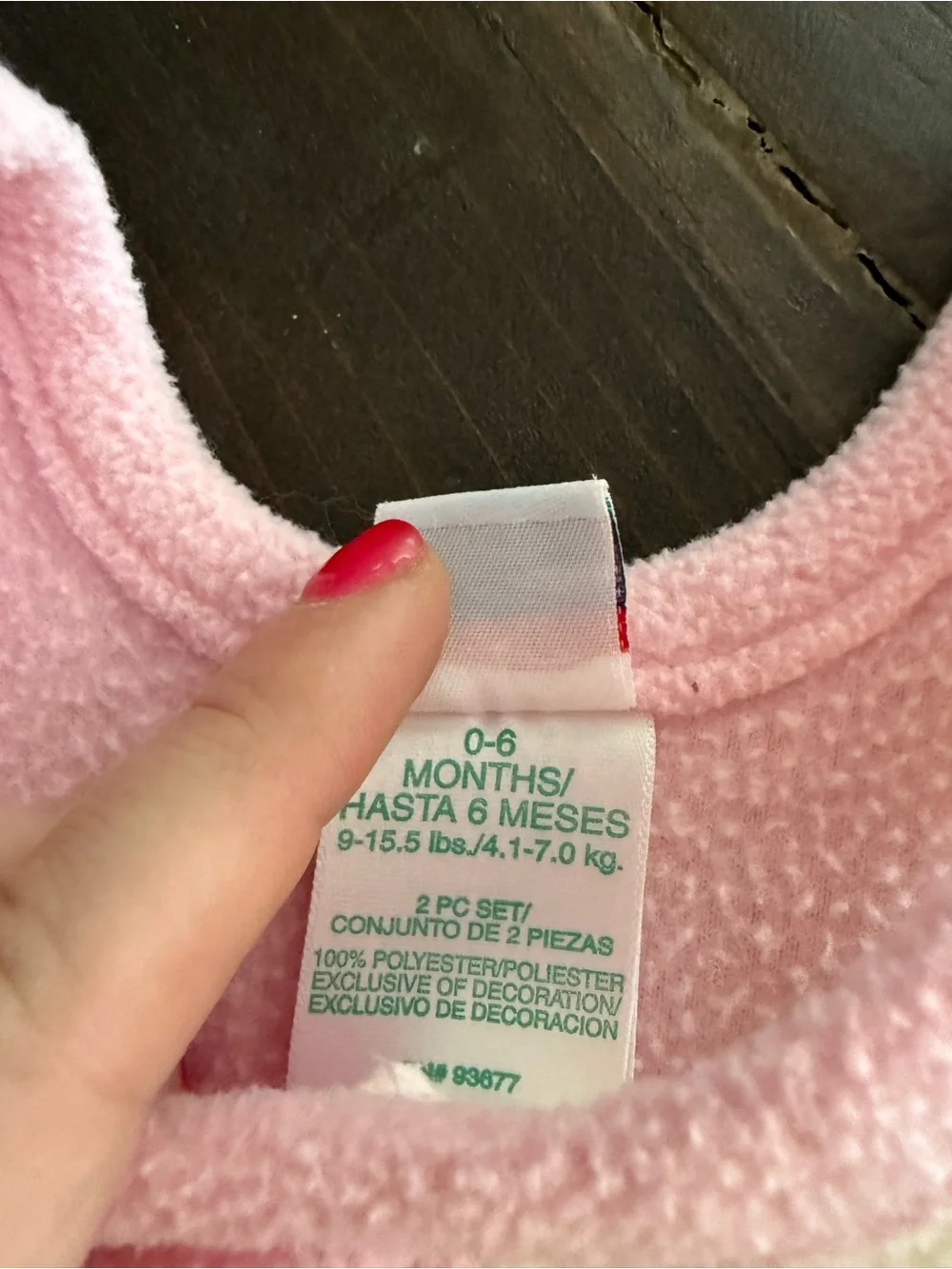 Y2K Baby Okie Dokie Pink Fleece Sleep Sack 0-6 Months
